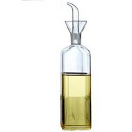 ELETON Square Olive Oil Dispenser Oil Bottle Glass Dispensing Bottles for Kitchen - Olive Oil Glass Dispenser to Control Cooking Vegetable Oil and Vinegar (8 oz)