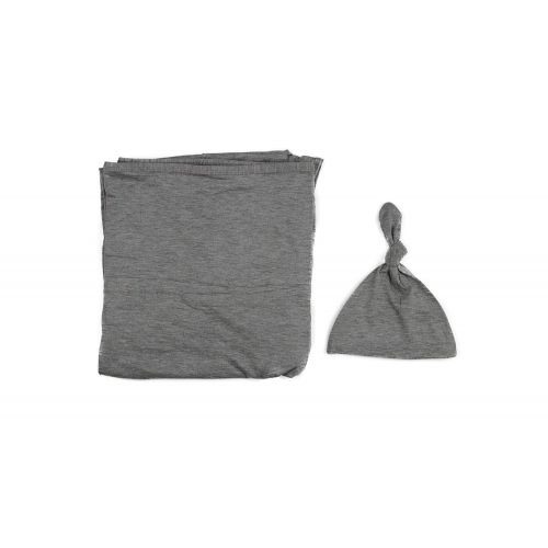  ELIVIA & CO. Swaddle Blanket & Hat Set | Receiving Blanket | Soft & Cozy | 47 x 47 Size for Newborns, Infants, and Toddlers - (Gray)