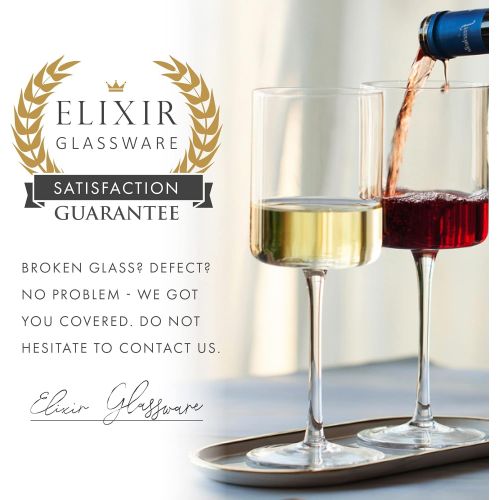  [아마존베스트]Elixir Glassware Wine Glasses, Large Red Wine or White Wine Glass Set of 4 - Unique, for Women, Men, Wedding, Anniversary, Christmas, Birthday - 14oz, Premium Crystal (14oz)