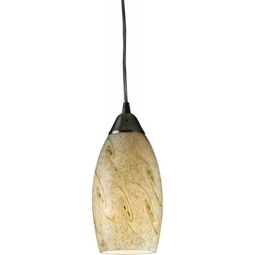  ELK Elk 200011CG Galaxy 1-Light Pendant In Creamy Mint and Satin Nickel Finish