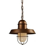 ELK Elk 65049-1 Farmhouse 1-Light Pendant, 21-Inch, Bellwether Copper