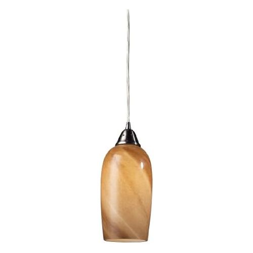  ELK Elk Lighting 311371 Sandstone One Light Pendant, Satin Nickel