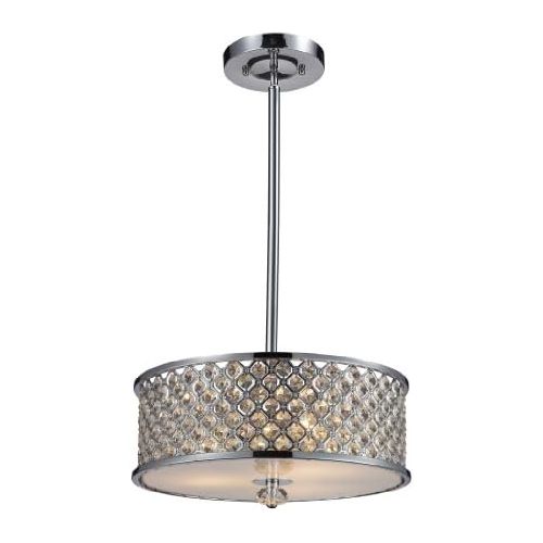  ELK Elk Lighting 311013 Genevieve Three Light Semi-Flush, Polished Chrome