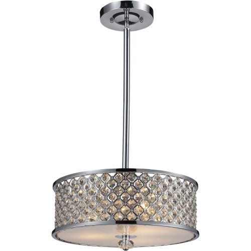  ELK Elk Lighting 311013 Genevieve Three Light Semi-Flush, Polished Chrome