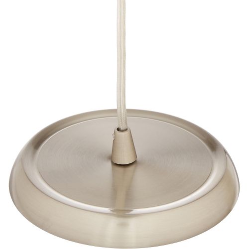  ELK Elk 501-1ES-LED Lungo 1-LED Light Pendant with Light Espresso Glass Shade, 3 by 13-Inch, Satin Nickel Finish