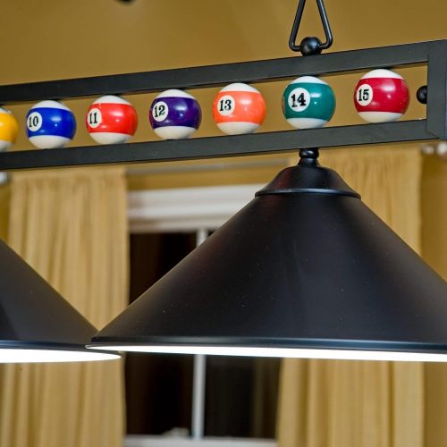  ELK Elk 190-1-Bk-M Designer Classics 3-Light Billiard Light, 14-Inch, Matte Black With Metal Shades