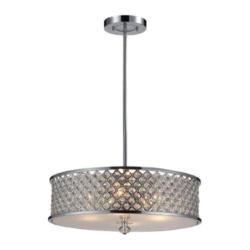  ELK Elk Lighting 311054 Genevieve Four Light Pendant, Polished Chrome