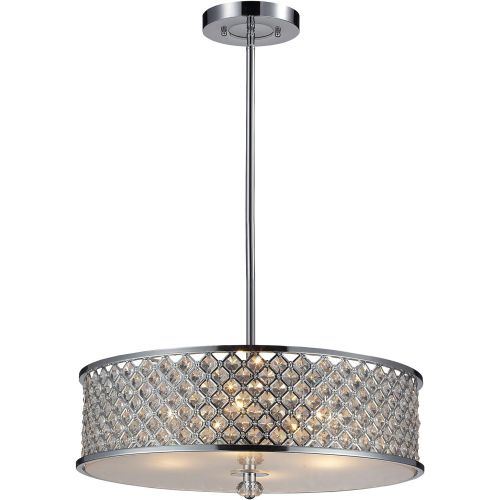  ELK Elk Lighting 311054 Genevieve Four Light Pendant, Polished Chrome