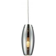 ELK Elk 60064-1 Menlow Park 1-Light Pendant with Glass Shade, 5 by 12-Inch, Polished Chrome Finish