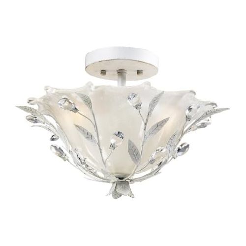  ELK Elk Lighting 181112 Circeo Two Light Semi-Flush, Antique White