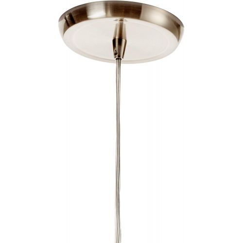  ELK Elk 200011BG-LED Galaxy 1-LED Light Pendant with Hand Blown Brown Glass Shade, 5 by 9-Inch, Nickel Finish