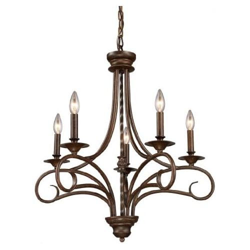  ELK Elk 150425 Gloucester 5-Light Chandelier In Antique Bronze