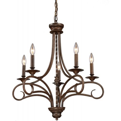  ELK Elk 150425 Gloucester 5-Light Chandelier In Antique Bronze