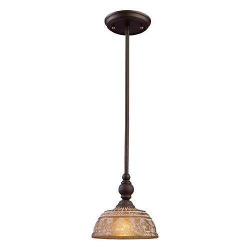  ELK Elk 66194-1 Norwich 1-Light Pendant, 7-12-Inch, Oiled Bronze