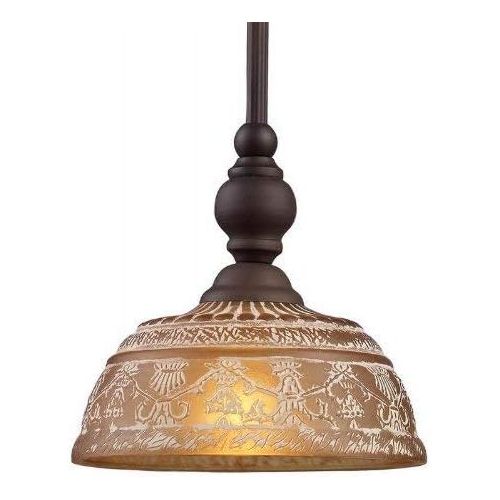  ELK Elk 66194-1 Norwich 1-Light Pendant, 7-12-Inch, Oiled Bronze