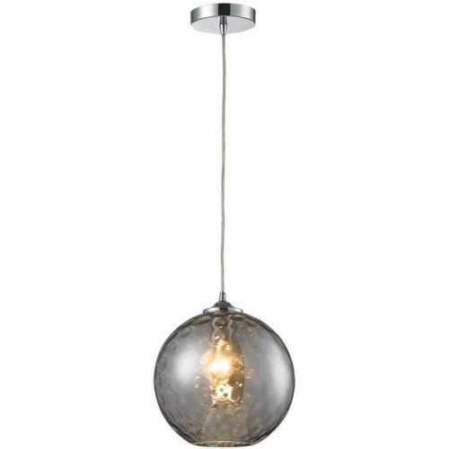  ELK Elk 313801SMK HGTV Home Watersphere 1-Light Pendant with Smoke Glass Shade, 10 by 11-Inch, Polished Chrome Finish