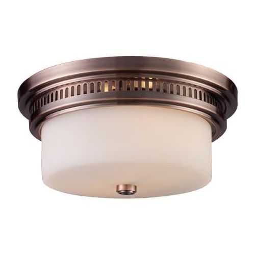  ELK Elk 66141-2 Chadwick 2-Light Flush Mount, 5-Inch, Antique Copper