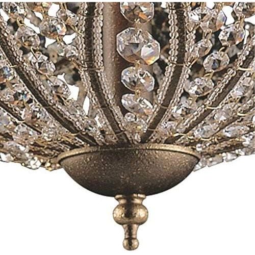  ELK Elk Elizabethan 6-Light Flush-Mount Ceiling Fixture, Dark Bronze