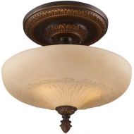 ELK Elk 08094-Agb Restoration 3-Light Semi-Flush Mount, 15-Inch, Golden Bronze