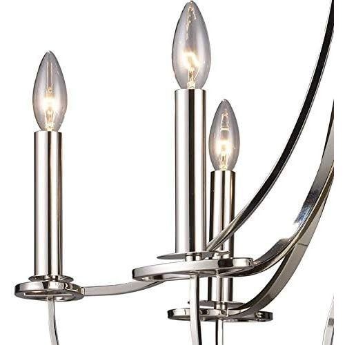  ELK Elk 101216 Dione 6-Light Chandelier In Polished Nickel