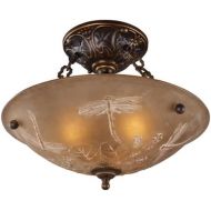 ELK Elk 08097-Agb Restoration 3-Light Semi-Flush Mount, Golden Bronze, 9-Inch H By 10-Inch W