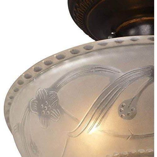  ELK Elk 08097-Agb Restoration 3-Light Semi-Flush Mount, Golden Bronze, 9-Inch H By 10-Inch W