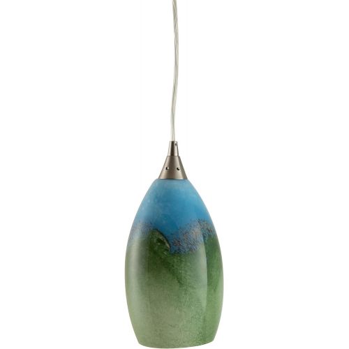  ELK Elk 100773 Geologic 3-Light 10-Inch Width by 10-Inch Height Pendant In Satin Nickel