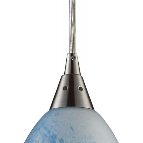  ELK Elk 100773 Geologic 3-Light 10-Inch Width by 10-Inch Height Pendant In Satin Nickel