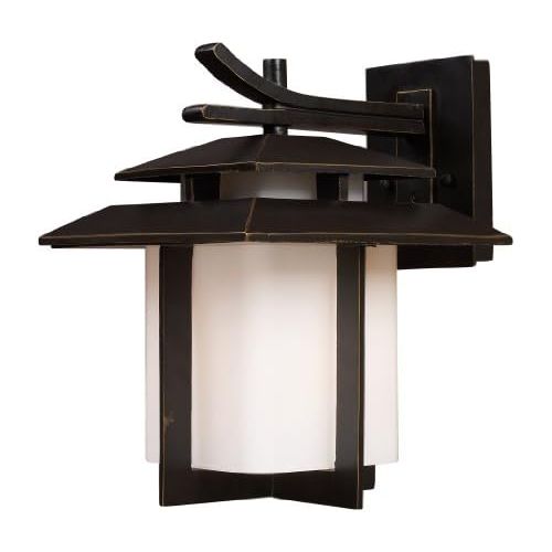  ELK Elk 421711 Kanso 1-Light Outdoor Sconce 10-Inch Width by 13-Inch Height In Hazelnut Bronze