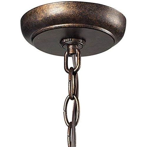  ELK Elk 450311 Searsport 1-Light Outdoor Pendant with Water Glass Diffuser, 8 by 10-Inch, Regal Bronze Finish