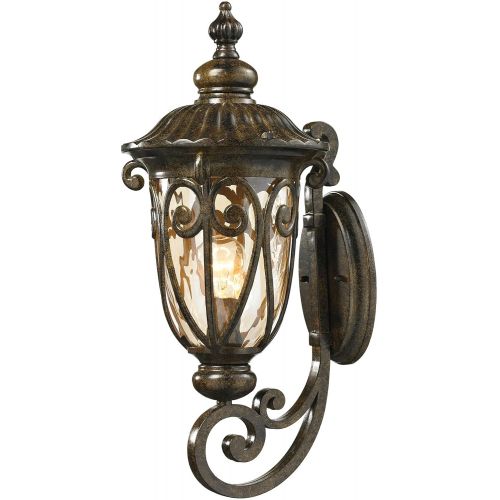  ELK Lighting 450711 Logansport Collection 1 Light Outdoor Sconce, 22 x 10 x 11, Hazelnut Bronze