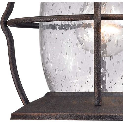  ELK Lighting 470401 Village Lantern Collection 1 Light Outdoor Sconce, 13 x 6 x 8, Weathered Charcoal