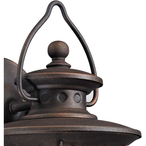  ELK Lighting 470401 Village Lantern Collection 1 Light Outdoor Sconce, 13 x 6 x 8, Weathered Charcoal