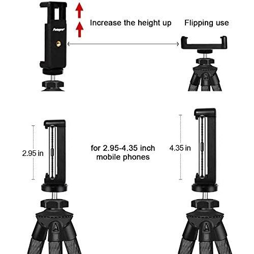  [아마존베스트]ELOKI Camera andy Tripod, Flexible Travel Tripod Stand with Mobile Phone Clamp, Small Octopus Tripod for Digital Action Camera Canon Nikon Panasonic Sony DSLR Gopro AKASO Black