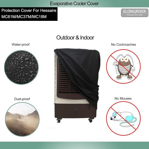  ELONGRIVER Cooler Cover, Waterproof&Dustproof Protection Cover for Evaporative Cooler M37M/MC18M/MC61M,Portable Air Cooler Cover Made of Heavy Duty Polyester