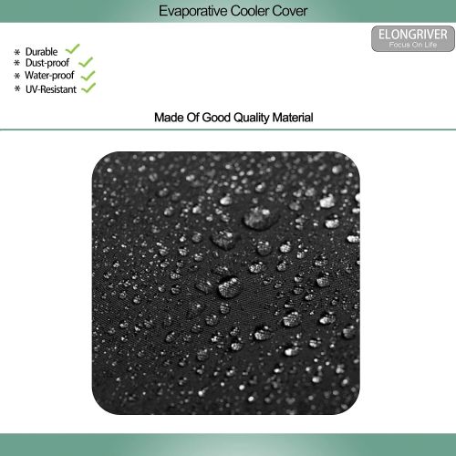  ELONGRIVER Cooler Cover, Waterproof&Dustproof Protection Cover for Evaporative Cooler M37M/MC18M/MC61M,Portable Air Cooler Cover Made of Heavy Duty Polyester