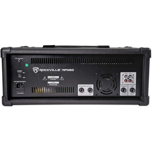  ELZU.US Rockville RPM85 2400w Powered 8 Channel Mixer,USB, 5 Band EQ, Effects/Bluetooth