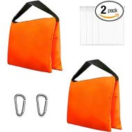 EMART Orange Heavy Duty Sandbag Photo Studio Weight Bag Saddlebag Design for Photography Stand Light Tripod, Outdoor Patio, Sports, Film Sets, Live Productions -2 Packs