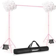 EMART Backdrop Stand 10x7ft(WxH) Photo Studio Adjustable Background Stand Support Kit with 2 Crossbars, 8 Backdrop Clamps,2 Sandbags and Carrying Bag for Parties Events Decoration -Pink