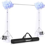 Emart Backdrop Stand - Silver - 10x7Ft Adjustable Backdrop Stand for Paties, Photography Photo Back Drop Stand, Background Support Stand
