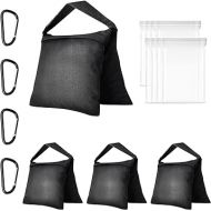 EMART Heavy Duty Sandbag Photo Studio Weight Bag Saddlebag Design for Photography Stand Light Stand Tripod, Outdoor Patio, Sports, Photo Sets, Film Sets, Live Productions -4 Packs Set(Black)