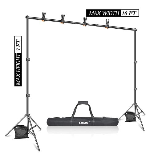  [아마존 핫딜]  [아마존핫딜]EMART Emart Photo Video Studio 10Ft Adjustable Background Stand Backdrop Support System Kit with Carry Bag