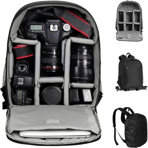  EMART Camera?Backpack with?Removable Compartment, Waterproof Bag for?DSLR Lens SLR Mirrorless Camera, Camera Case for Tripod, 13 Laptop,?Sony Canon Nikon,?Rain?cover&nbs