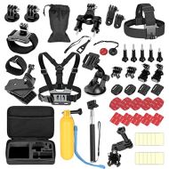 EMART 53 in 1 Gopro Hero 8 9 10 Camera Accessories Kit, Go Pro 2 3 4 5 7 Black Accessoires Packages Mount Set, Action Camera Accessory Bundle for Go Pro Silver max Session, Akaso,