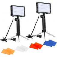 [아마존베스트]Emart 60 LED Continuous Portable Photography Lighting Kit for Table Top Photo Video Studio Light Lamp with Color Filters - 2 Packs