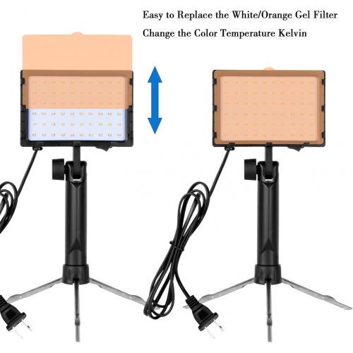  [아마존베스트]Emart 60 LED Continuous Portable Photography Lighting Kit for Table Top Photo Video Studio Light Lamp with Color Filters - 2 Packs