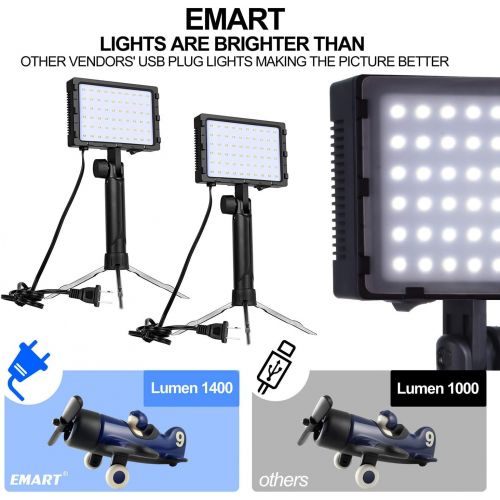  [아마존베스트]Emart 60 LED Continuous Portable Photography Lighting Kit for Table Top Photo Video Studio Light Lamp with Color Filters - 2 Packs