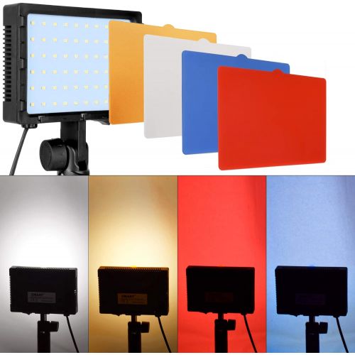  [아마존베스트]Emart 60 LED Continuous Portable Photography Lighting Kit for Table Top Photo Video Studio Light Lamp with Color Filters - 2 Packs