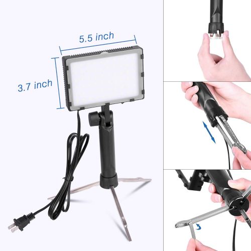  [아마존베스트]Emart 60 LED Continuous Portable Photography Lighting Kit for Table Top Photo Video Studio Light Lamp with Color Filters - 2 Packs