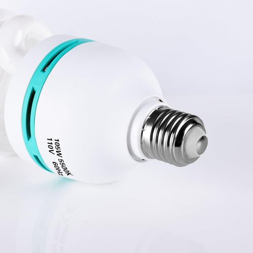  [아마존베스트]Emart Full Spectrum Light Bulb, 2 x 105W 5500K CFL Daylight for Photography Photo Video Studio Lighting